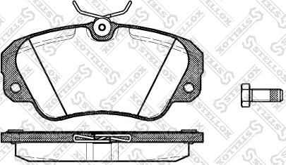 Stellox 393 000B-SX - Комплект спирачно феродо, дискови спирачки vvparts.bg