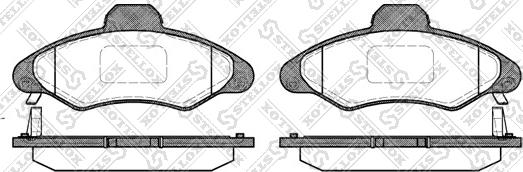 Stellox 342 004B-SX - Комплект спирачно феродо, дискови спирачки vvparts.bg