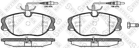 Stellox 316 044B-SX - Комплект спирачно феродо, дискови спирачки vvparts.bg