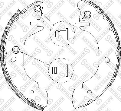 Stellox 316 100-SX - Комплект спирачна челюст vvparts.bg