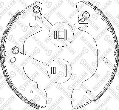 Stellox 316 101-SX - Комплект спирачна челюст vvparts.bg