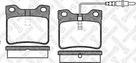 Stellox 332 022B-SX - Комплект спирачно феродо, дискови спирачки vvparts.bg