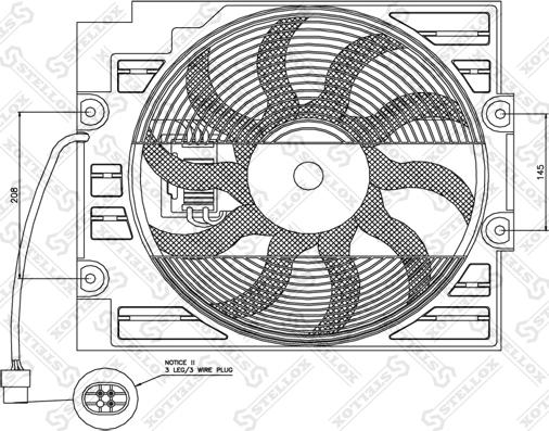 Stellox 29-99332-SX - Вентилатор, охлаждане на двигателя vvparts.bg