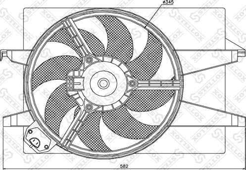 Stellox 29-99324-SX - Вентилатор, охлаждане на двигателя vvparts.bg