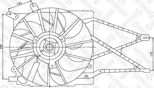 Stellox 29-99321-SX - Вентилатор, охлаждане на двигателя vvparts.bg