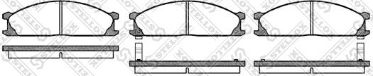 Stellox 247 002-SX - Комплект спирачно феродо, дискови спирачки vvparts.bg