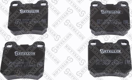 Stellox 250 000B-SX - Комплект спирачно феродо, дискови спирачки vvparts.bg
