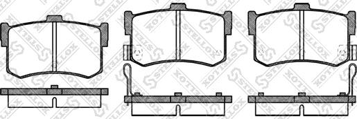 Stellox 253 002-SX - Комплект спирачно феродо, дискови спирачки vvparts.bg