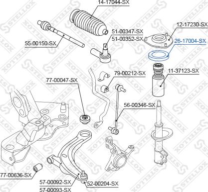 Stellox 26-17004-SX - Лагерна макферсъна vvparts.bg