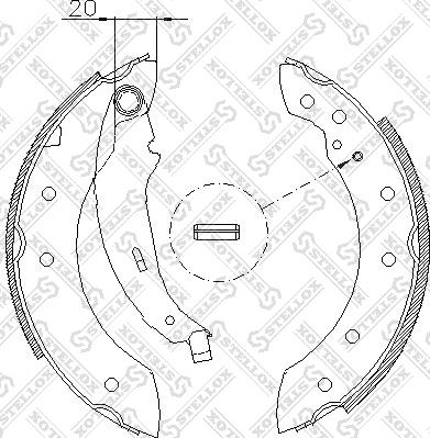 Stellox 210 101-SX - Комплект спирачна челюст vvparts.bg