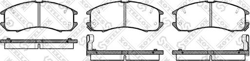 Stellox 284 002-SX - Комплект спирачно феродо, дискови спирачки vvparts.bg