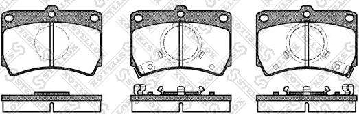 Stellox 223 002-SX - Комплект спирачно феродо, дискови спирачки vvparts.bg