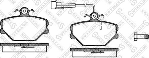 Stellox 275 002-SX - Комплект спирачно феродо, дискови спирачки vvparts.bg