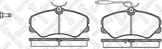 Stellox 273 002-SX - Комплект спирачно феродо, дискови спирачки vvparts.bg