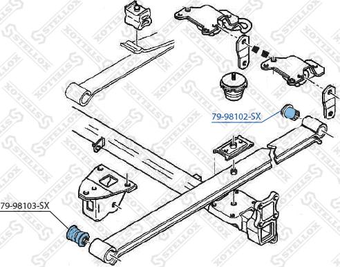 Stellox 79-98102-SX - Втулка, амортисьор vvparts.bg