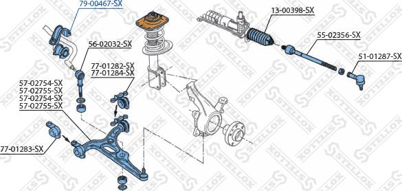 Stellox 79-00467-SX - Лагерна втулка, стабилизатор vvparts.bg