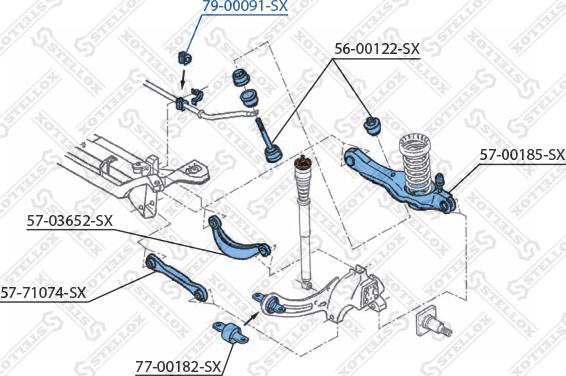 Stellox 79-00091-SX - Лагерна втулка, стабилизатор vvparts.bg