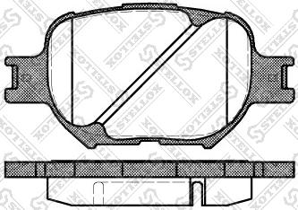 Stellox 753 000-SX - Комплект спирачно феродо, дискови спирачки vvparts.bg