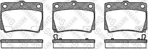 Stellox 761 002B-SX - Комплект спирачно феродо, дискови спирачки vvparts.bg