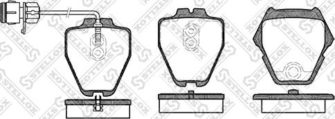 Stellox 763 012B-SX - Комплект спирачно феродо, дискови спирачки vvparts.bg