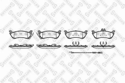 Stellox 709 011BL-SX - Комплект спирачно феродо, дискови спирачки vvparts.bg