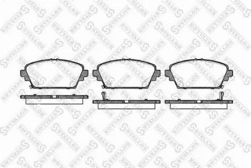 Stellox 705 002BL-SX - Комплект спирачно феродо, дискови спирачки vvparts.bg