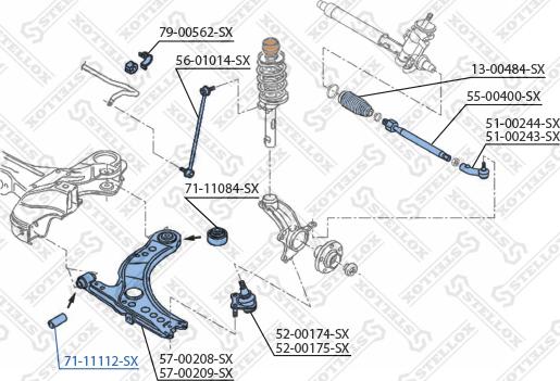 Stellox 71-11112-SX - Тампон, носач vvparts.bg