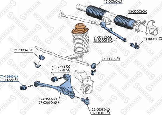 Stellox 71-12443-SX - Тампон, носач vvparts.bg