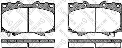 Stellox 718 004-SX - Комплект спирачно феродо, дискови спирачки vvparts.bg