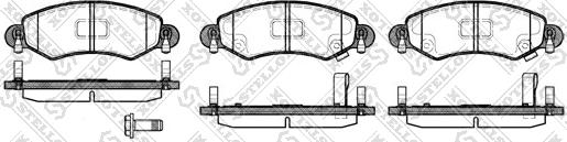 Stellox 713 012-SX - Комплект спирачно феродо, дискови спирачки vvparts.bg