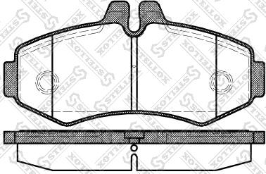 Stellox 712 000L-SX - Комплект спирачно феродо, дискови спирачки vvparts.bg