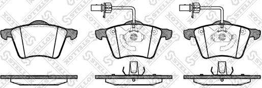 Stellox 732 002B-SX - Комплект спирачно феродо, дискови спирачки vvparts.bg