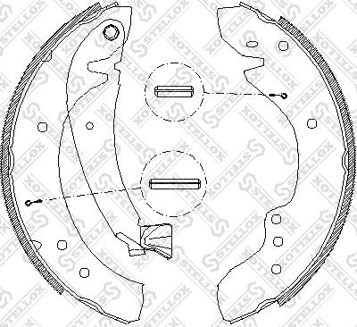 Stellox 729 100-SX - Комплект спирачна челюст vvparts.bg