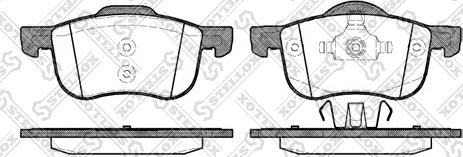 Stellox 724 000B-SX - Комплект спирачно феродо, дискови спирачки vvparts.bg