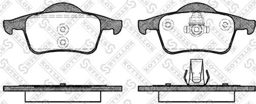 Stellox 725 000BL-SX - Комплект спирачно феродо, дискови спирачки vvparts.bg