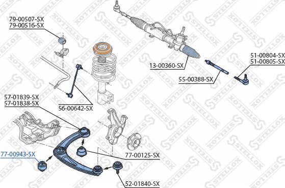 Stellox 77-00943-SX - Тампон, носач vvparts.bg