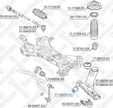 Stellox 77-00524-SX - Тампон, носач vvparts.bg