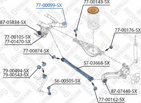 Stellox 77-00099-SX - Тампон, носач vvparts.bg