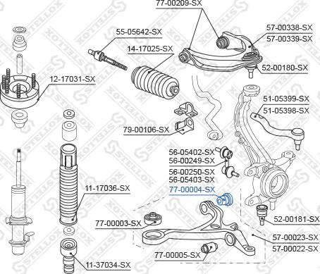 Stellox 77-00004-SX - Тампон, носач vvparts.bg