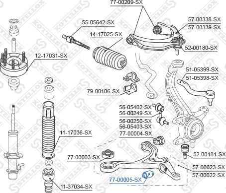 Stellox 77-00005-SX - Тампон, носач vvparts.bg