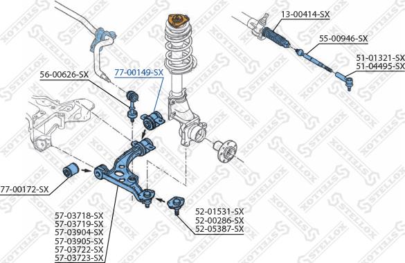 Stellox 77-00149-SX - Тампон, носач vvparts.bg