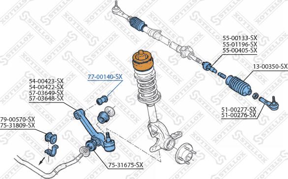 Stellox 77-00140-SX - Тампон, носач vvparts.bg