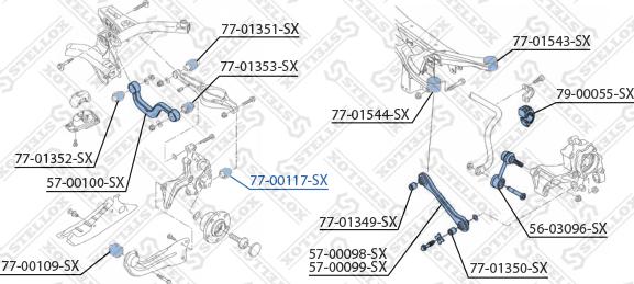 Stellox 77-00117-SX - Тампон, носач vvparts.bg