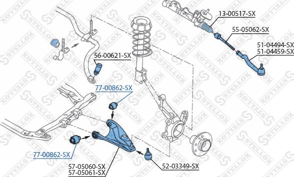 Stellox 77-00862-SX - Тампон, носач vvparts.bg