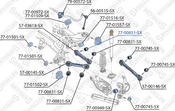 Stellox 77-00831-SX - Тампон, носач vvparts.bg