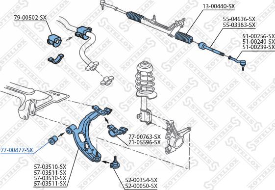 Stellox 77-00877-SX - Тампон, носач vvparts.bg