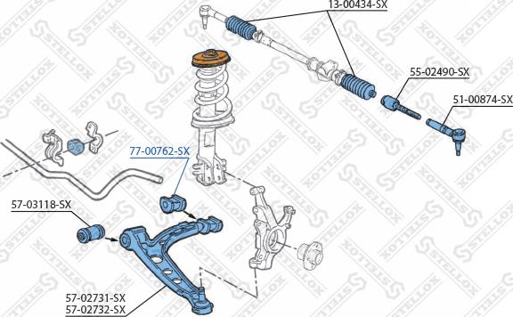 Stellox 77-00762-SX - Тампон, носач vvparts.bg