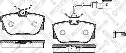 Stellox 778 000B-SX - Комплект спирачно феродо, дискови спирачки vvparts.bg