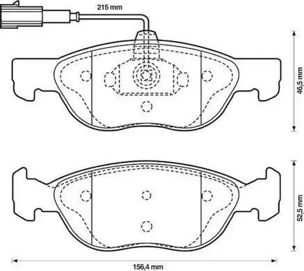 Stop 573042S - Комплект спирачно феродо, дискови спирачки vvparts.bg