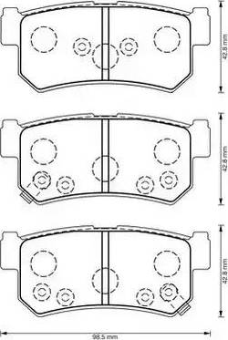 Stop 573377S - Комплект спирачно феродо, дискови спирачки vvparts.bg